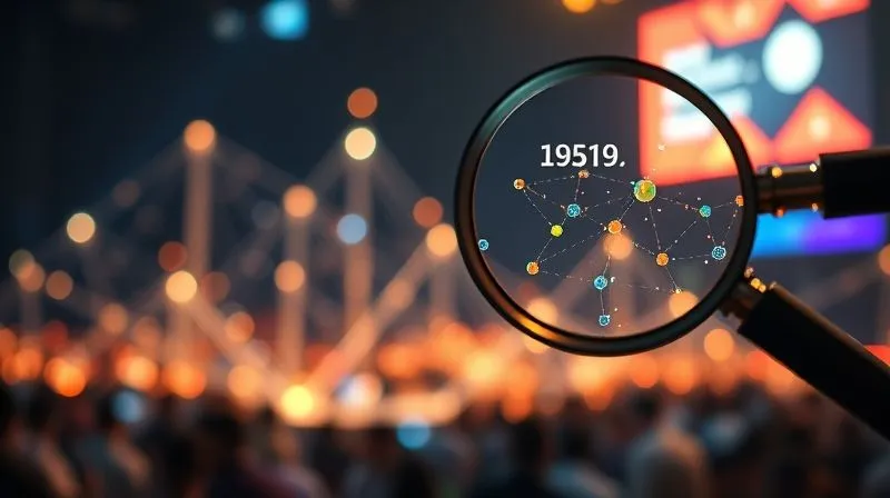 A photorealistic abstract visualization of audience demographics, represented by glowing data points forming a sophisticated network, with a magnifying glass highlighting specific affluent segments. Cinematic lighting, sharp focus, depth of field, 8K hyper-detailed, professional photography, shot on a high-end DSLR.