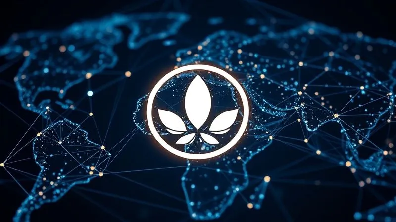 A photorealistic image of a brand's logo, subtly glowing with integrity, superimposed on a complex, interconnected global supply chain network with lines of light representing ethical flow, 8K, cinematic lighting, sharp focus, depth of field.