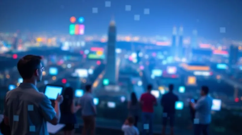 Photorealistic, professional photography, 8K, cinematic lighting, sharp focus, depth of field, shot on a high-end DSLR. A digital landscape where genuine social media interactions are vibrant and clear, while artificial, bot-generated activity appears as a hazy, distorted overlay, symbolizing the challenge of discerning authenticity.