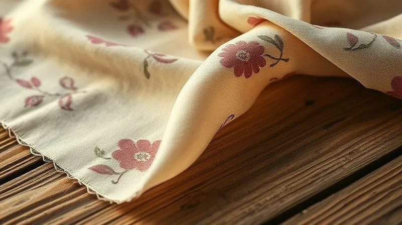 A close-up, photorealistic, professional photography, 8K, cinematic lighting, sharp focus, depth of field, shot on a high-end DSLR, of a luxurious, naturally dyed organic silk fabric with a subtly woven traditional floral motif, resting gently on a reclaimed wooden surface. The image should convey both sustainability and timeless elegance.