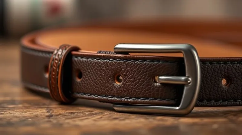 A close-up, photorealistic, professional photography shot of a luxurious belt made from mushroom leather (Mylo), showcasing its unique texture and rich, deep color. Cinematic lighting, sharp focus on the material, depth of field blurring the background. 8K hyper-detailed.