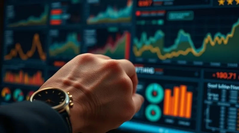 A photorealistic, professional photography, 8K, cinematic lighting, sharp focus, depth of field, shot on a high-end DSLR, showing a digital dashboard displaying complex charts and graphs of luxury watch secondary market trends, with a blurred background of a hand meticulously examining a vintage watch, symbolizing data-driven design and market analysis.