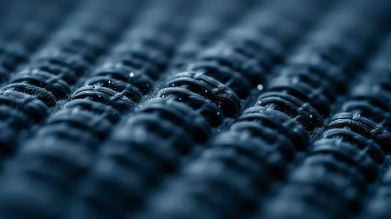 A macro, photorealistic, professional photography, 8K, cinematic lighting, sharp focus, depth of field shot on a high-end DSLR of a textile swatch, showing the intricate weave of a premium, soft-touch performance fabric, with subtle light catching the individual fibers. The texture is palpable, hinting at comfort and durability.
