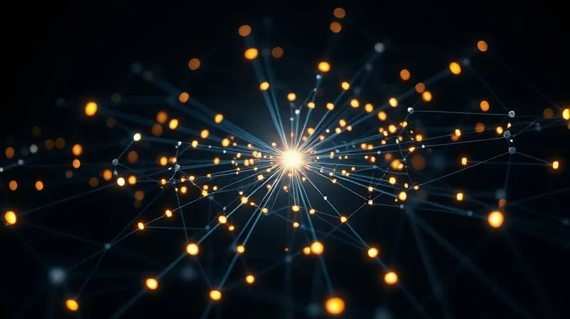 A photorealistic, professional photography of a complex digital neural network represented by glowing data points and lines, with some connections appearing dim or broken, set against a dark, futuristic background. A single, bright, well-connected node stands out, representing optimal data flow. Cinematic lighting, sharp focus, depth of field, 8K hyper-detailed, shot on a high-end DSLR.