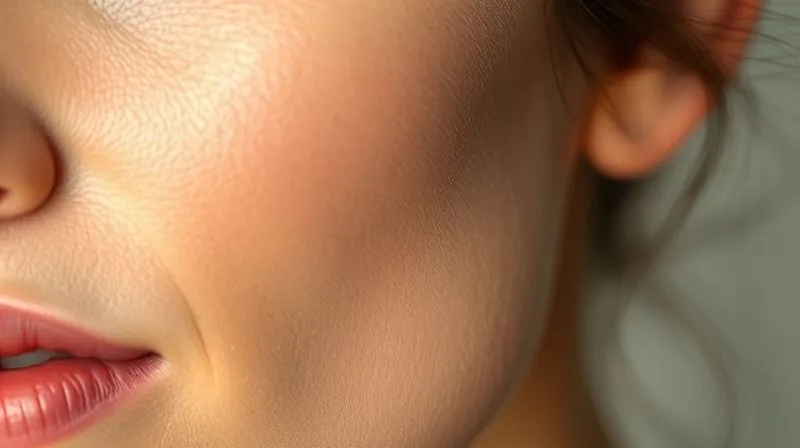 A close-up, photorealistic, professional photography, 8K shot of a woman's perfectly prepped skin, with a thin, invisible layer of primer visibly smoothing pores and creating a subtle, even texture. Cinematic lighting highlights the skin's refined surface, sharp focus, depth of field blurring the background, emphasizing meticulous preparation.