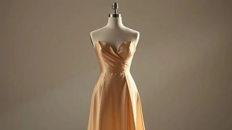 photorealistic, professional photography, 8K, cinematic lighting, sharp focus, depth of field, shot on a high-end DSLR. A beautifully lit studio shot of a 1950s Christian Dior New Look dress on a custom mannequin, with soft shadows and exquisite detail, emphasizing the silhouette and fabric texture. The background is minimalist and elegant, allowing the garment to be the sole focus.
