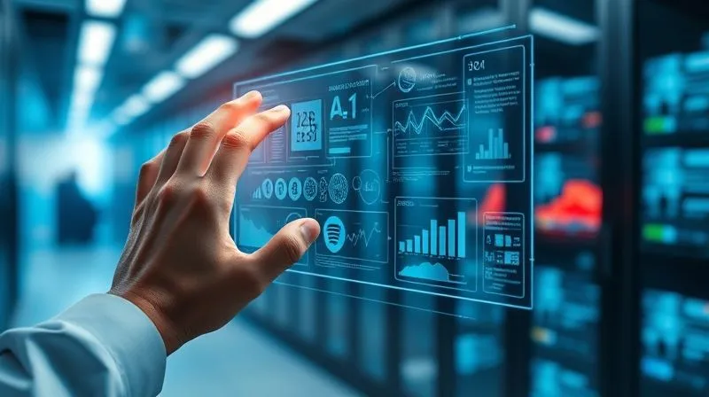 Photorealistic, professional photography, 8K, cinematic lighting, sharp focus on a digital interface displaying complex data visualizations and AI-driven insights related to regulatory compliance, with a human hand interacting with a holographic touch screen, depth of field blurring a modern data center or lab in the background, conveying advanced technological assistance in regulatory navigation, hyper-detailed.
