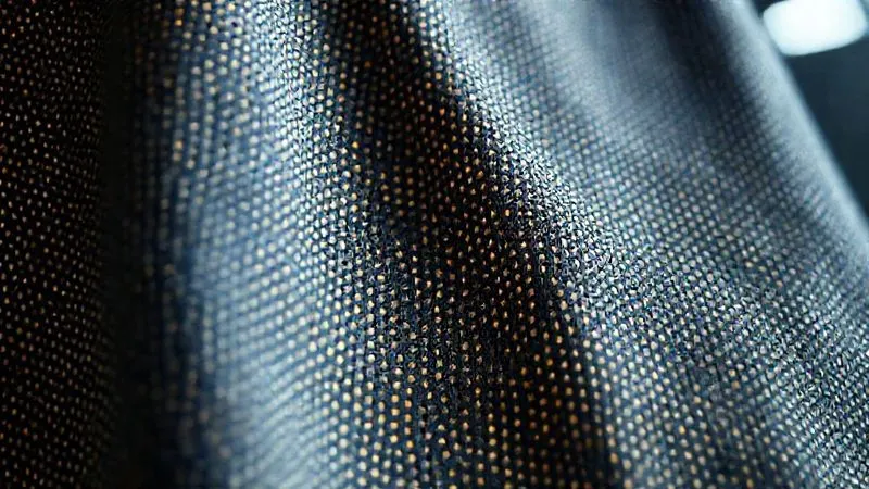 A photorealistic close-up of advanced activewear fabric, showcasing intricate moisture-wicking weave patterns and micro-perforations for breathability, under cinematic studio lighting, sharp focus on the texture, depth of field blurring a background of athletic movement, 8K hyper-detailed.