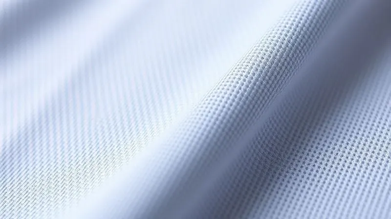 A photorealistic, professional photography, 8K, cinematic lighting, sharp focus, depth of field, shot on a high-end DSLR, of a clean, modern activewear fabric swatch, possibly with a subtle sheen, demonstrating advanced textile technology. There might be a microscopic pattern or texture that suggests embedded silver ions or a unique weave, creating an impression of high-tech odor resistance. The image should convey innovation and durability.