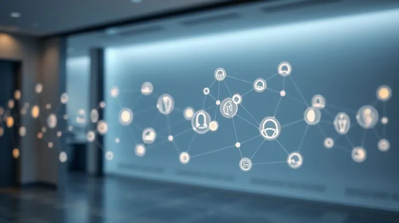 Photorealistic, professional photography, 8K, cinematic lighting, sharp focus, depth of field, shot on a high-end DSLR. A sleek, modern infographic displaying a complex supply chain, with interconnected nodes and lines, clearly illustrating the journey of an exotic skin from 'farm' to 'atelier' to 'boutique'. The nodes are subtly glowing, indicating transparency. The background is a clean, minimalist luxury setting.