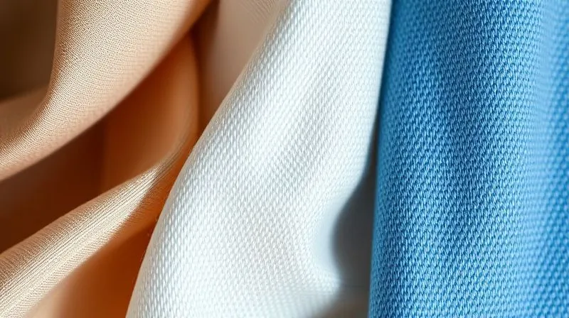 photorealistic, professional photography, 8K, cinematic lighting, sharp focus, depth of field, shot on a high-end DSLR, a macro shot of three different fabric swatches side-by-side. One is a loosely woven silk, the second a tightly woven cotton twill, and the third a synthetic performance blend, clearly showing the weave differences and texture, emphasizing durability.
