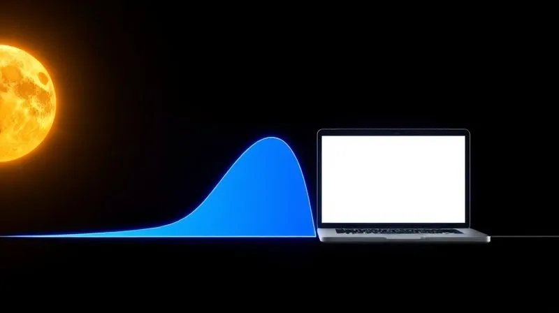 A photorealistic scientific diagram illustrating the visible light spectrum, with a prominent, glowing blue segment. On one side, a sun emits natural blue light, and on the other, a laptop screen emits artificial blue light, showing the difference in their context and intensity. Cinematic lighting, sharp focus, 8K hyper-detailed.